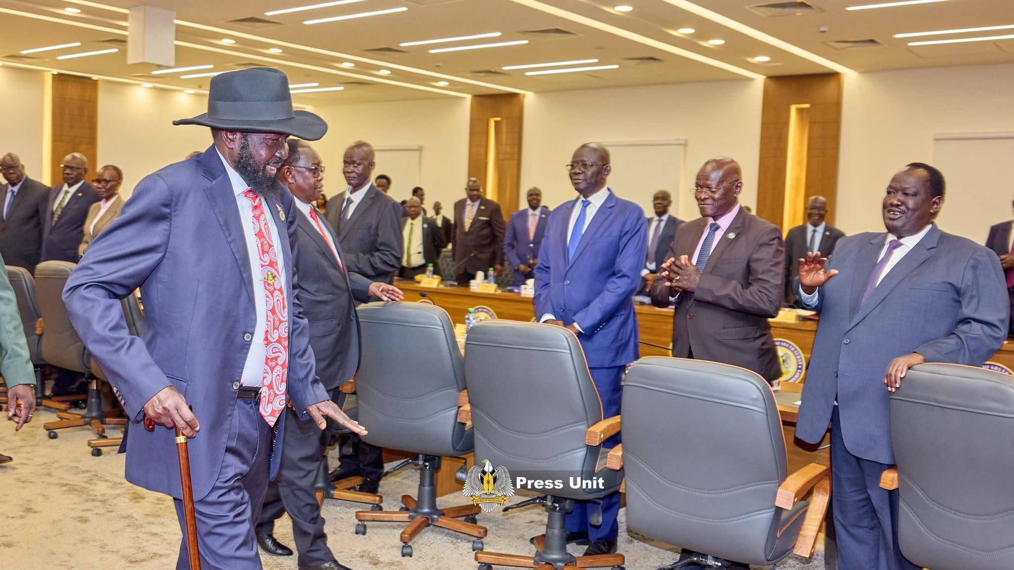 President Kiir briefs government officials on Kenya, South Africa diplomatic tour as December elections approach