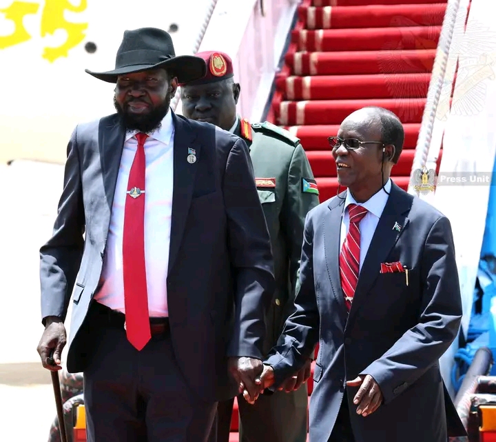 PRESIDENT KIIR RETURNS FROM ETHIOPIA