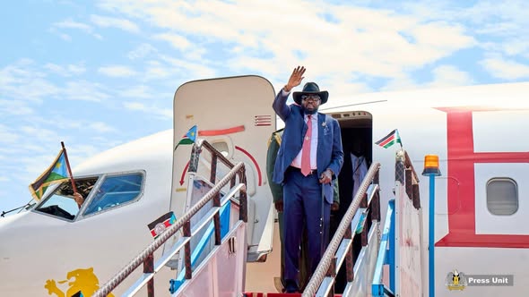 SPLM WELCOMES H.E. PRESIDENT SALVA KIIR MAYARDIT UPON RETURN FROM KAMPALA