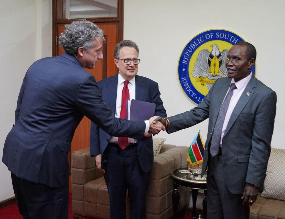 The Hon. Amb. Dr. James Pitia Morgan, Minister of Foreign Affairs and International Cooperation held a meeting with H.E. Michael J. Adler,  Ambassador
