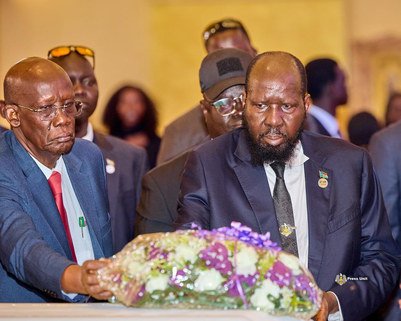 PRESIDENT KIIR PAYS TRIBUTE TO LATE FORMER CHIEF JUSTICE AMBROSE RIINY THIIK