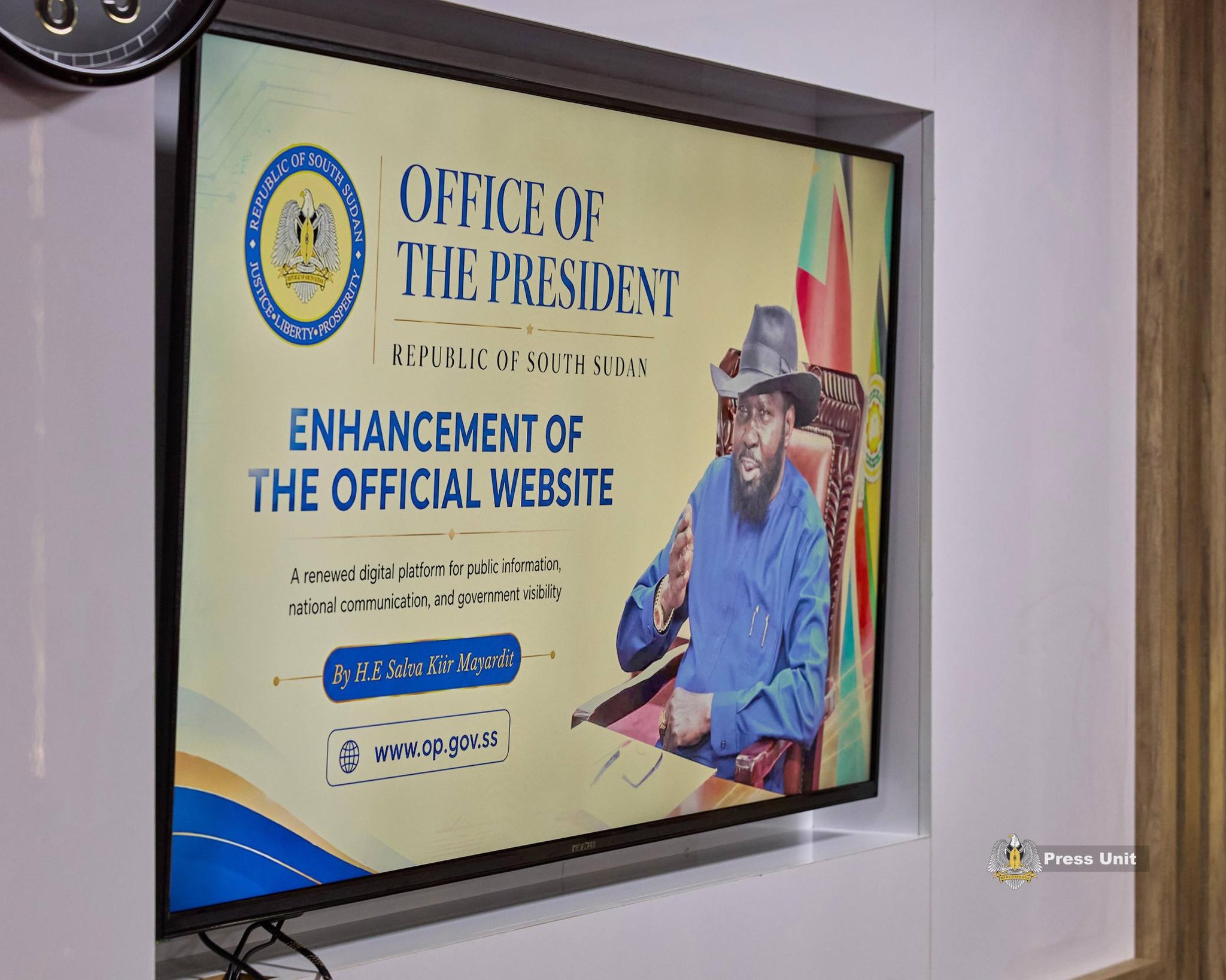 PRESIDENT KIIR LAUNCHES WEBSITE TO BOOST PUBLIC ACCESS TO INFORMATION