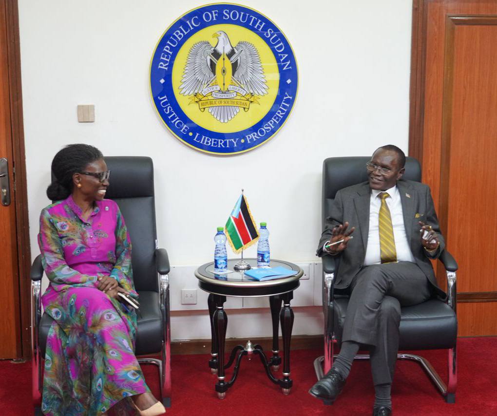 Hon. Amb.Dr. James Pitia Morgan, Minister of Foreign Affairs and International Cooperation, met with H.E. Anita Kiki Gbeho, Special Representative of 