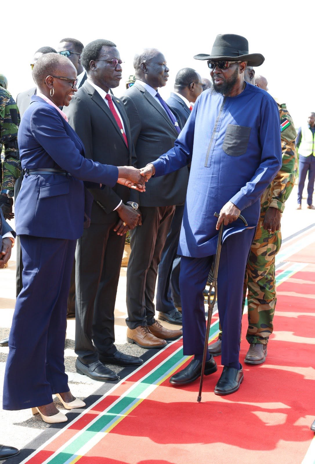 His Excellency, President Salva Kiir Mayardit, returned to Juba on Friday after concluding a week-long visit to Bahr el Ghazal region.