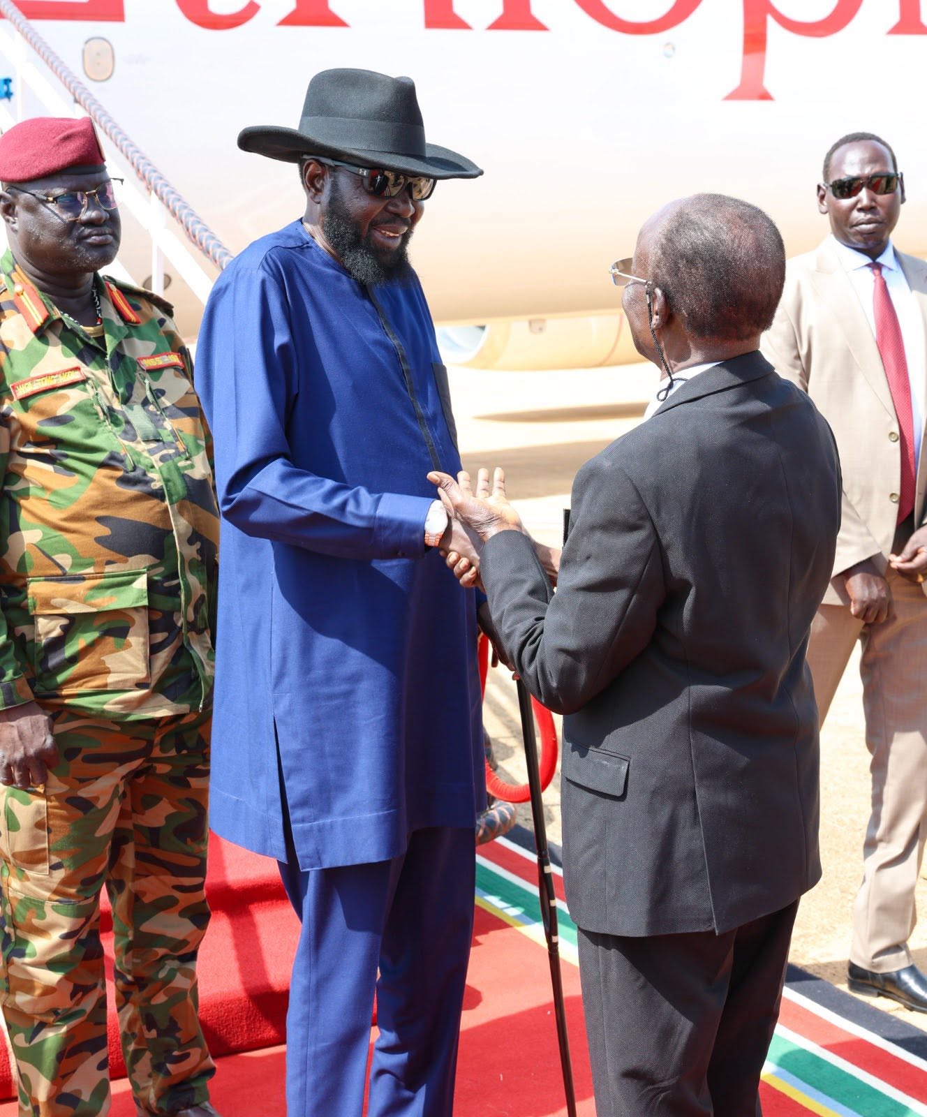 His Excellency, President Salva Kiir Mayardit, returned to Juba on Friday after concluding a week-long visit to Bahr el Ghazal region.