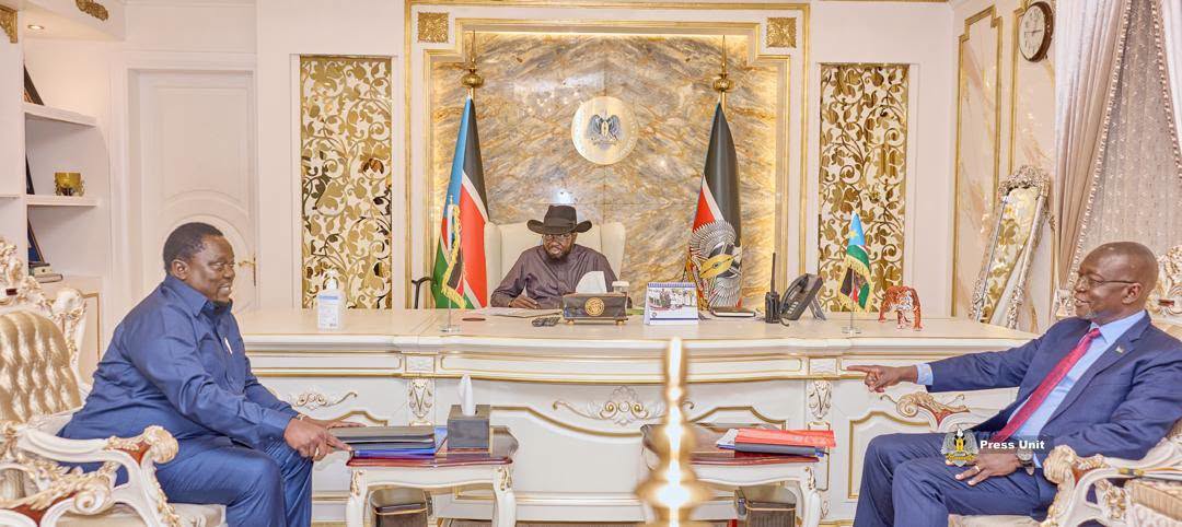 he President of the Republic His Excellency Salva Kiir Mayardit has received a detailed briefing from Vice President and Chairperson for Service Clust