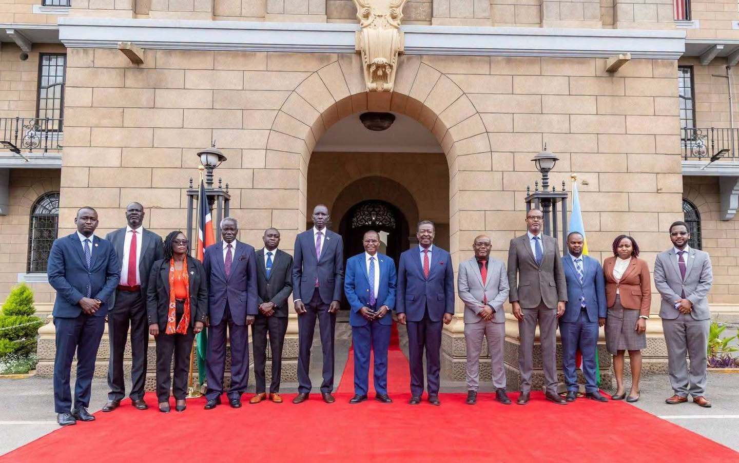 The Hon. Amb. Dr. James Pitia Morgan, Minister of Foreign Affairs and International Cooperation, accompanied by the Chargé d'Affaires a.i., Ambassador