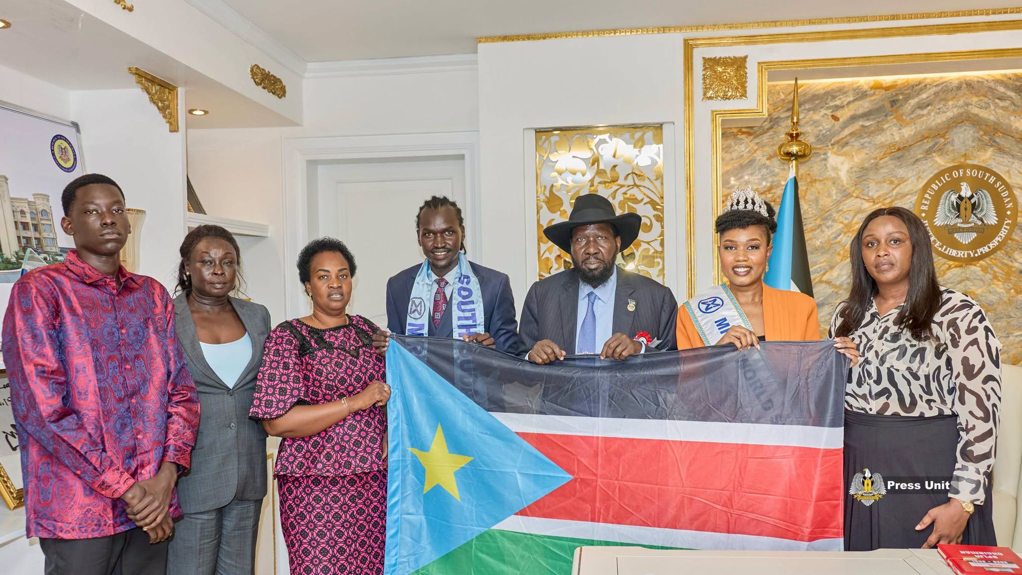 President Kiir Meets Miss World South Sudan Ahead Of World Pageant In Vietnam