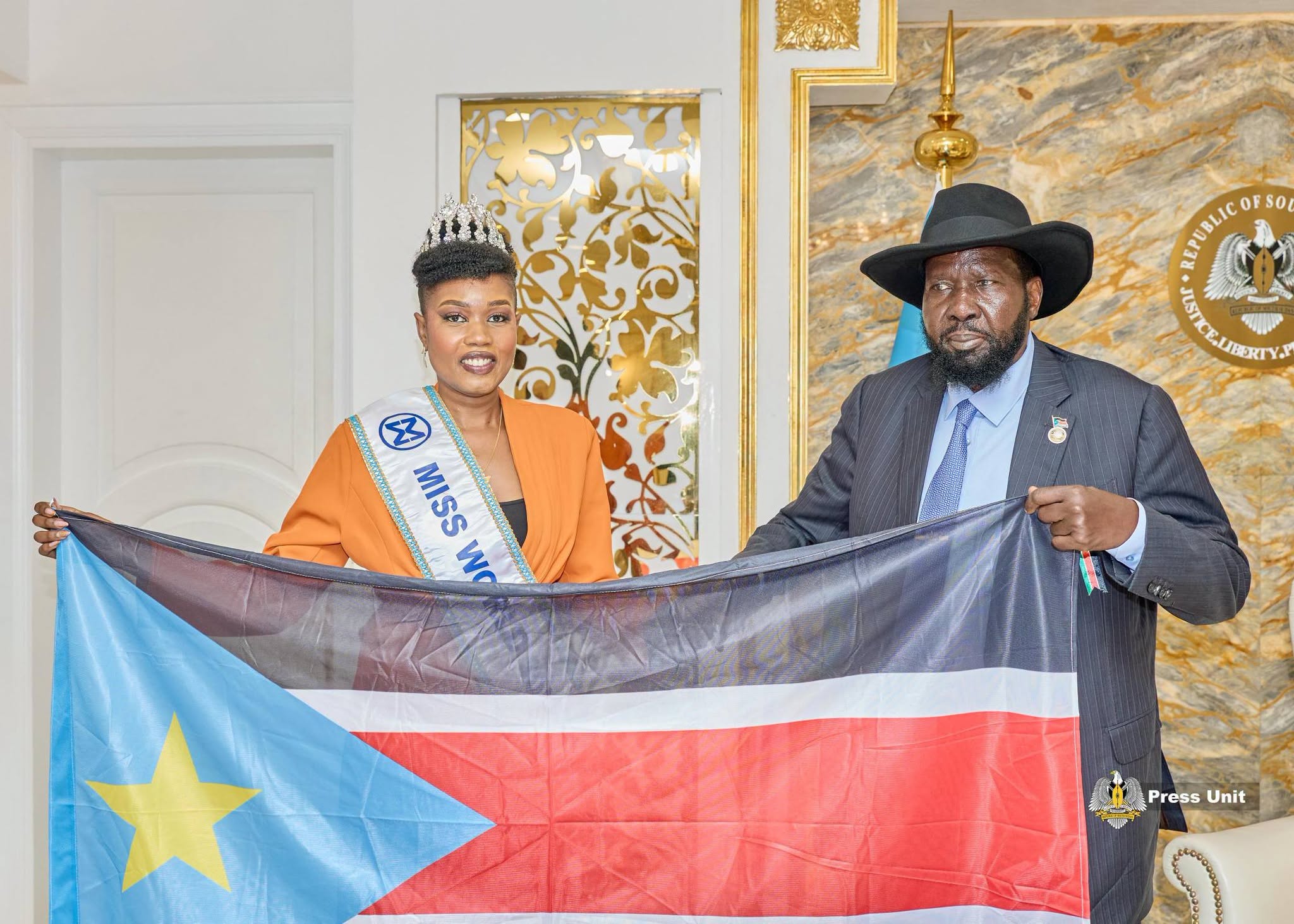 President Kiir Meets Miss World South Sudan Ahead Of World Pageant In Vietnam